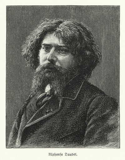 Alphonse Daudet francia regényíró (litho) alkotó: German School