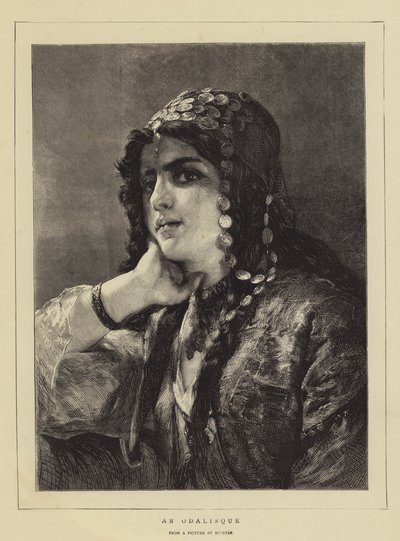 Odalisque (metszet) alkotó: German School