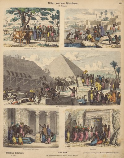 Ókori Egyiptom (színes metszet) alkotó: German School