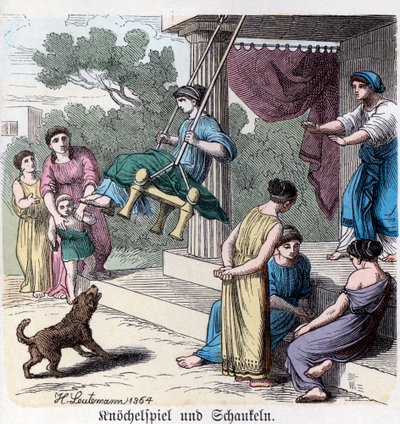 Őstörténelem. Görögország. Görög házi játékok ... (metszet) alkotó: German School