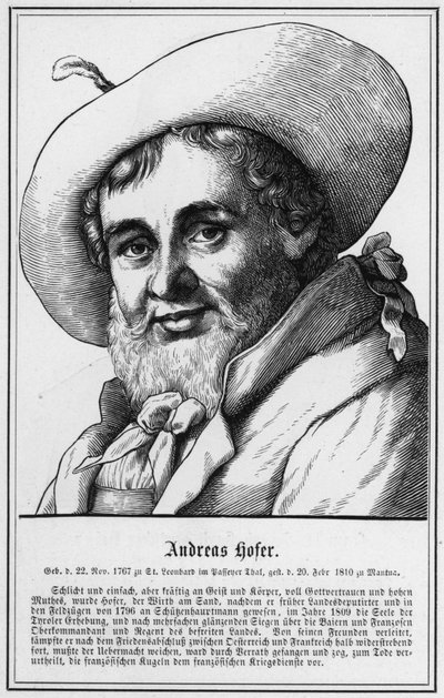 Andreas Hofer (metszet) alkotó: German School