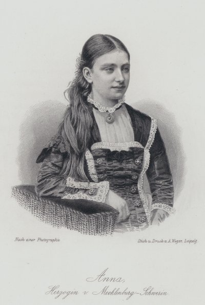 Anna, Mecklenburg-Schwerin hercegné (metszet) alkotó: German School