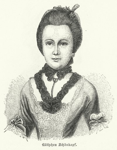 Anna Katharina Schoenkopf (1746-1810), Johann Wolfgang Goethe Anttenlieder című szerelmes verseinek inspirációja alkotó: German School