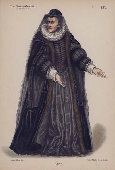 Anna, Ernst von Wildenbruch Der Generalfeldoberstből (színes litó) alkotó: German School