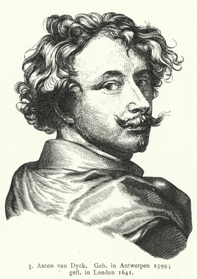 Anthony van Dyck, flamand barokk művész (metszet) alkotó: German School