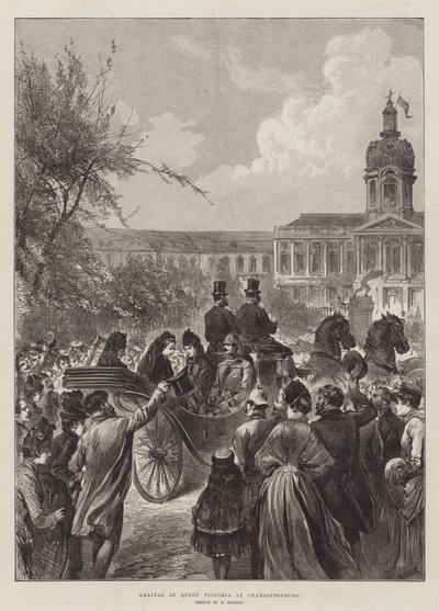 Viktória királynő érkezése Charlottenburgba (metszet) alkotó: German School