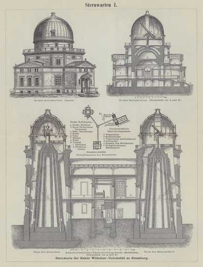 Csillagászati obszervatóriumok (metszet) alkotó: German School