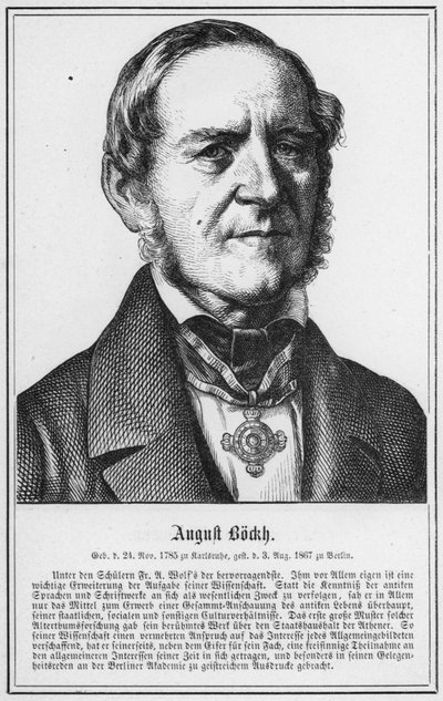 August Bockh (metszet) alkotó: German School