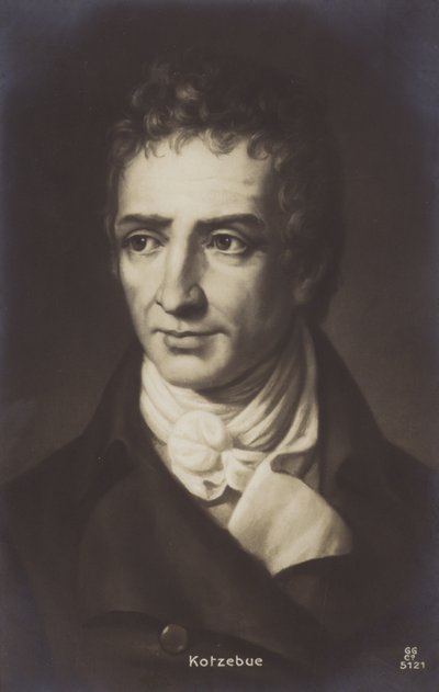 August Kotzebue (1761-1819), német drámaíró és író (litográfia) alkotó: German School