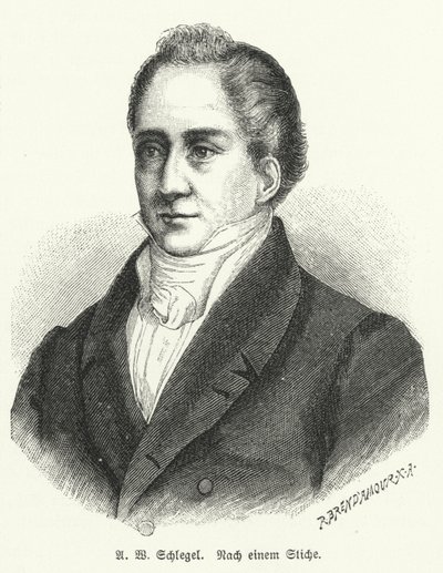 August Wilhelm Schlegel német költő és műfordító (litho) alkotó: German School