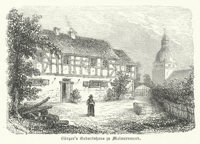 Gottfried August Buerger német költő szülőhelye, Molmerswende (metszet) alkotó: German School