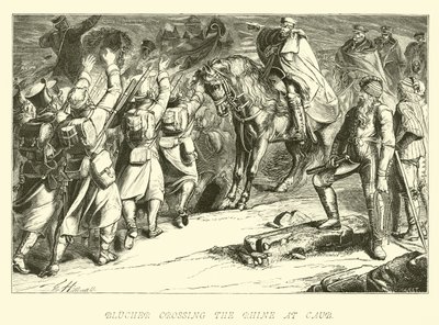 Blucher átkel a Rajnán Caubnál alkotó: German School