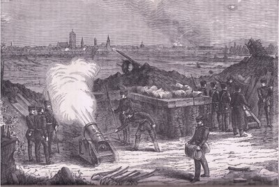Schelestadt bombázása, Cassells: A Franciaország és Németország közötti háború története, Cassell and Company Limited, 1890 körül (litho) alkotó: German School