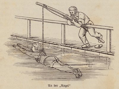 Úszni tanuló fiú (metszet) alkotó: German School