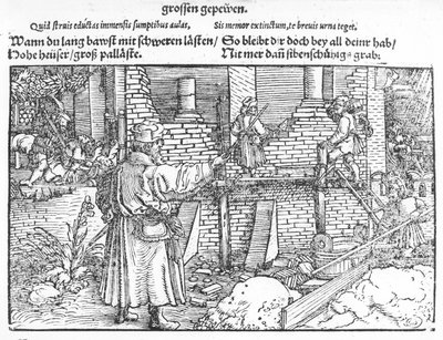 Épület, 1520 körül (fametszet) alkotó: German School