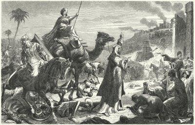 Umar kalifa belép Jeruzsálembe, 637 (metszet) alkotó: German School