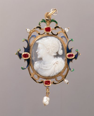 Cameo medál, amely egy szakállas tábornok mellszobrát ábrázolja alkotó: German School