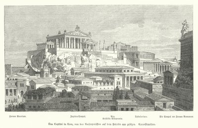 Capitolium-domb, ókori Róma (metszet) alkotó: German School