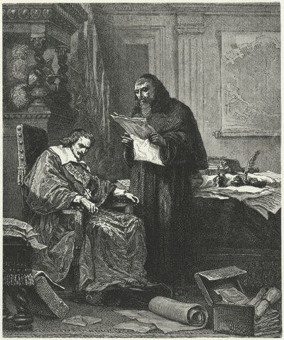 Richelieu bíboros és bizalmasa és ügynöke, Pere Joseph (metszet) alkotó: German School