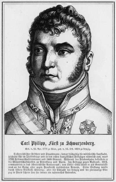 Carl Philipp, Schwarzenberg hercege (metszet) alkotó: German School