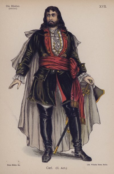 Carl, a Die Rauberből (A rablók), Friedrich Schiller (színes litó) alkotó: German School