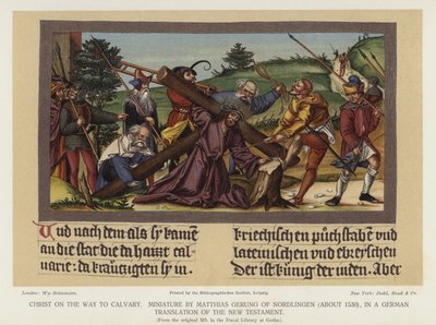 Krisztus a Kálváriára vezető úton (színes litó) alkotó: German School