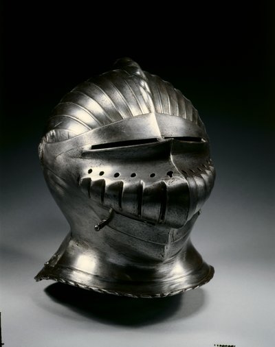 Maximilian stílusú szoros sisak, 1510-30 körül alkotó: German School