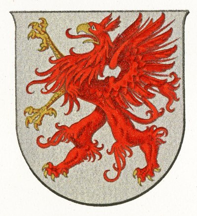 Pomeránia címere, 1898 körül alkotó: German School