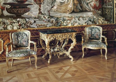 Konzolasztal és két fotel, 1745 alkotó: German School