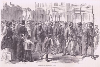 Dezertőr-konvoj – Párizs, Cassells A Franciaország és Németország közötti háború története, kiadó: Cassell and Company Limited, 1890 körül (litho) alkotó: German School