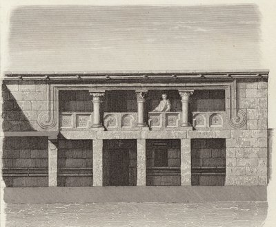Egy ókori görög ház udvara Közép-Szíriában. Illusztráció a Bilder-Atlashoz (metszet) alkotó: German School