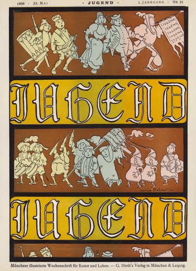 A Jugend magazin címlapillusztrációja, 1896 alkotó: German School