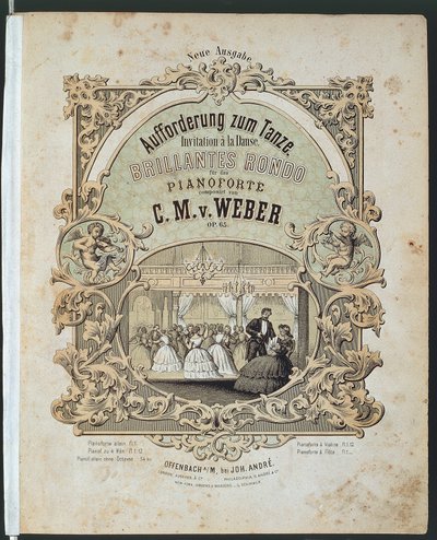 A „Meghívás a táncra” pontozólapjának borítója (színes litho) alkotó: German School