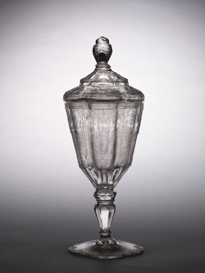 Fedett pohár, Szilézia, 1725 körül (üveg) alkotó: German School