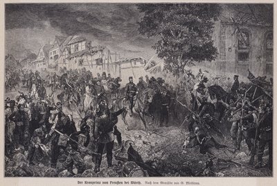 Frigyes porosz koronaherceg a worth-i csatában, Franciaország, francia-porosz háború alkotó: German School