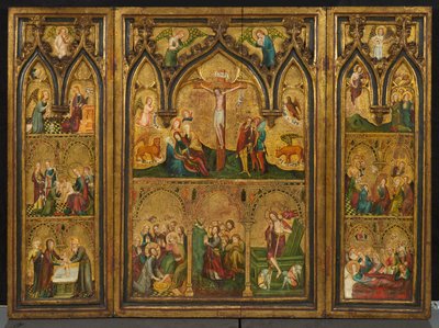 Keresztre feszített triptichon (korábban Estouteville-i triptichon néven), 1374 körül (tempera a panelen) alkotó: German School