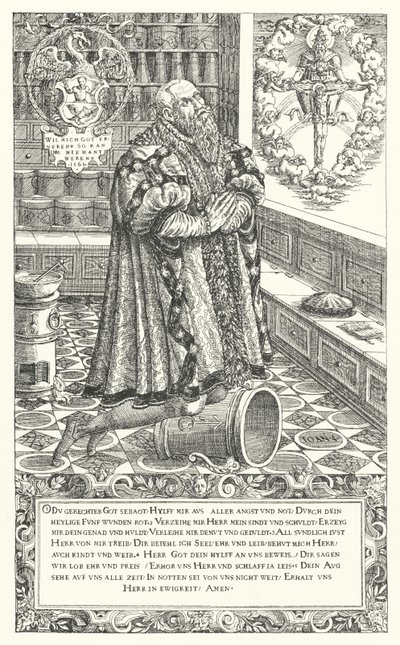 Cyriacus Schnaus, patikus a 16. századi Nürnbergben (metszet) alkotó: German School