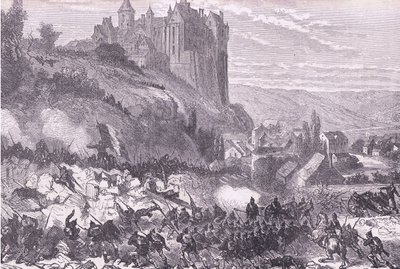 Defence of Chateaudun, Cassells History of the War Franciaország és Németország között, kiadó: Cassell and Company Limited, 1890 körül (litho) alkotó: German School