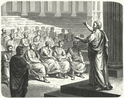 Démoszthenész II. Macedón Fülöp ellen beszél alkotó: German School