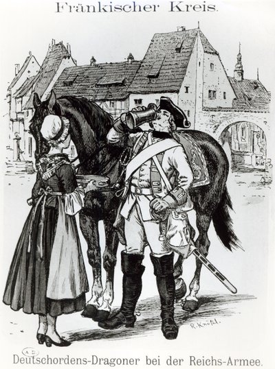 A Német Lovagrend dragonyosa 1757-ben alkotó: German School