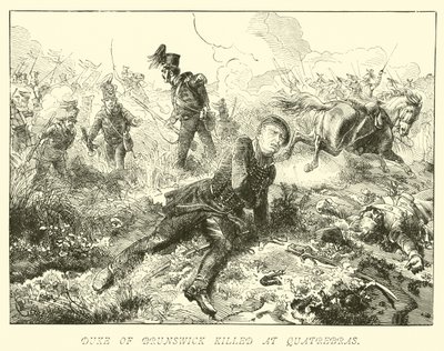 Brunswick hercegét Quatrebrasban megölték alkotó: German School