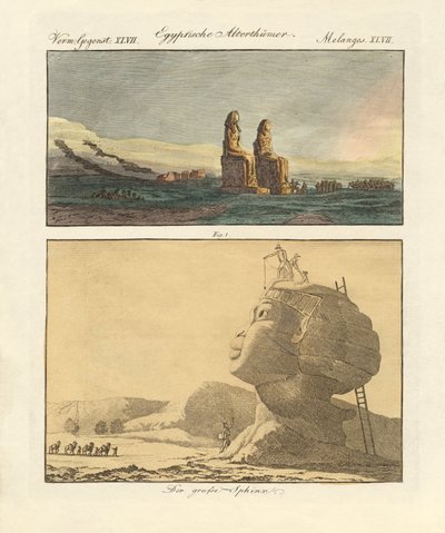 Egyiptomi régiségek (színes metszet) alkotó: German School