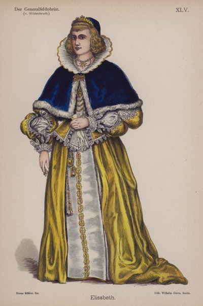 Elisabeth, Ernst von Wildenbruch Der Generalfeldoberstből (színes litó) alkotó: German School