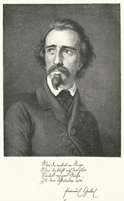 Emanuel Geibel német költő és drámaíró (metszet) alkotó: German School