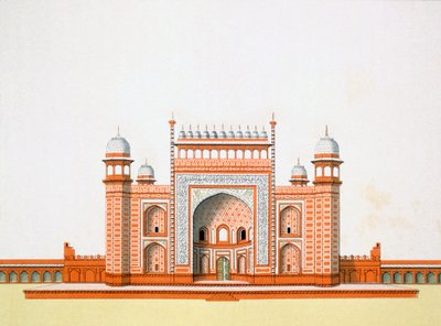 A Taj Mahal bejárata alkotó: German School