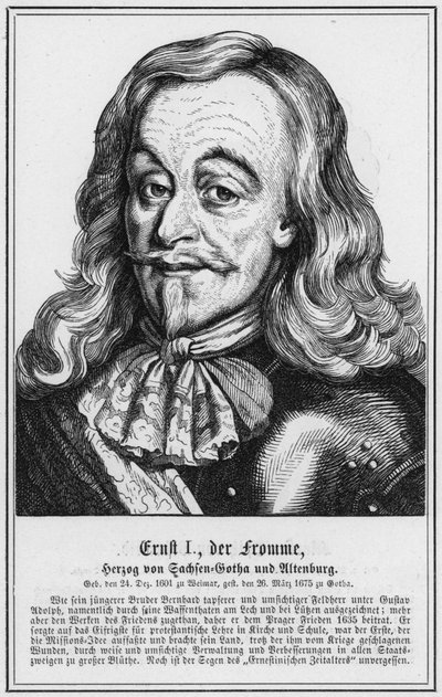 I. Ernst, a jámbor, Szász-Gotha és Altenburg hercege (metszet) alkotó: German School