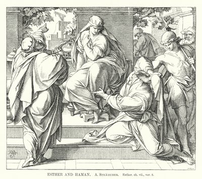 Eszter és Hámán, Eszter, ch vii, ver 8 (metszet) alkotó: German School