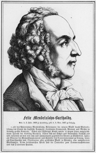 Felix Mendelssohn-Bartholdy (metszet) alkotó: German School