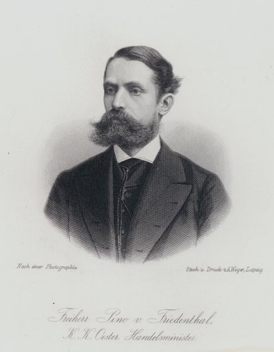 Felix Pino von Friedenthal, osztrák köztisztviselő és politikus (metszet) alkotó: German School