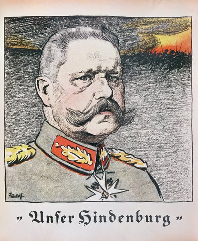 Paul Von Hindenburg tábornagy (1857-1934) 1914 alkotó: German School